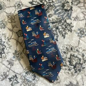 UTOPIA Father’s Day Tie for Dad Navy Multi Printed